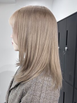 ペレ 渋谷(PELE) イメチェン/ピンクベージュ/アンブレラカラー/前髪/渋谷