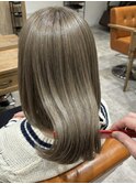 大船ワンカラーブリーチなしダブルカラーオリーブブラウンカラー
