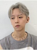 韓国ヘア カルマヘア×アクティブショート×ホワイトシルバー