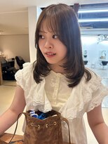 パーク(PARK)&nbsp;ミディアムレイヤーカット 顔周りレイヤー アッシュブラウン