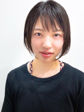 ローランド(Rowland) #黒髪#ショートボブ#縮毛矯正#シースルーバング