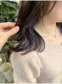 インナーカラーラベンダーグレー梅ヶ丘ヘアサロン