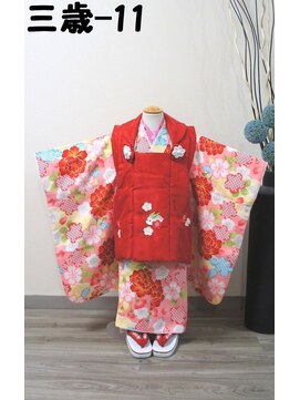 きものサロン すずめ屋 レンタル番号　被布-11(牡丹)七五三レンタルはネット予約対象外