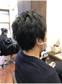 メンズパーマショート
