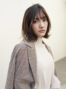 ログ オモテサンドウ(L.O.G OMOTESANDO) シースルーバング肩上ボブ