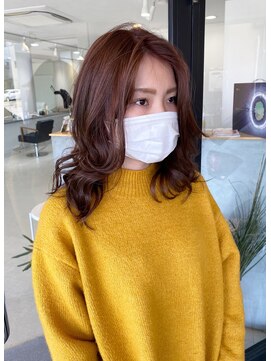 エンリッチヘア(enrich hair) ミディアムヘア ピンクカラー 髪質改善トリートメント