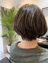 ビオヘアー(bio hair)&nbsp;大人女性ショートボブ ×白髪染めブルーアッシュ