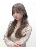 【レイヤーロング】ミルクティーアッシュカラーシルキーベージュ