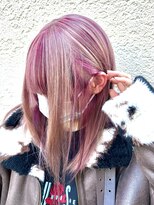 マエストロ(Maestro) ☆ピンクベージュとレッドのmixデザインハイトーンカラー