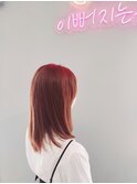 ふわふわロングスタイル、ピンクイルミナカラー、髪質改善