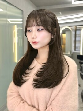 ボタン ハカタ(VOTAN hakata) 博多/韓国ヘア/レイヤーカット/ぱっつん前髪/暗めカラー/顔周り