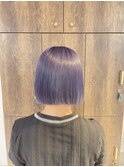 ☆人気ブルーラベンダー/切りっぱなしボブ/ミニボブ/池袋東口
