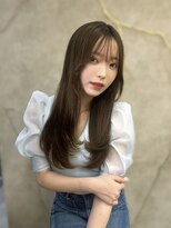 ロンドガーネット 池袋(Lond garnet)&nbsp;オリーブグレー/レイヤーカット/黒髪/マロンベージュ/池袋