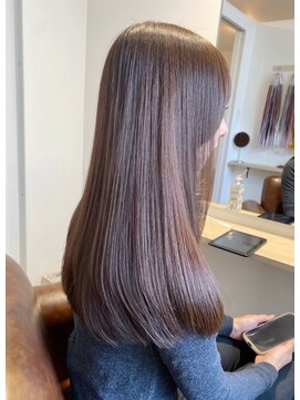 アトレ 武庫之荘(Atre.) 透明感ヘルシースタイル韓国風アッシュグレージュレイヤーロング