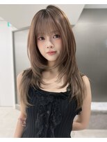 サンドレオ 新宿店(sand Leo)&nbsp;ミディアムレイヤーカット/髪質改善/韓国/前髪/新宿/ブリーチ