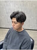 豊田スパイラルパーマラルフカールオールバック