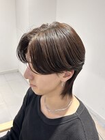 ネオリーブウリ 二子玉川店(Neolive uri)&nbsp;ブルーブラックフェザーパーマサーフカールセンターパート