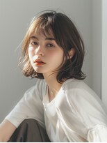 トッカ 千葉ANNEX店(tocca) 似合わせ小顔顔回りカット×クリアベージュ/後れ毛/千葉