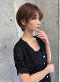 ショート/くびれショート/小顔/グレージュ/30代40代