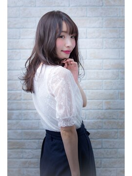 ヘアーアートシフォン 池袋西口店(Hair art chiffon) デザインカラー丸みショート無造作カールボブディイルミナカラー