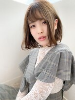 【添田】大人かわいいフレンチボブ ミディ ネイビーカラー