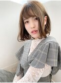 【添田】大人かわいいフレンチボブ ミディ ネイビーカラー