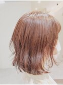 ゆるっとパーマx切りっぱなし風BOB