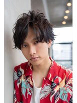 オースティン 門前仲町(AUSTIN)&nbsp;ツイストパーマ七三オールバックマッシュウルフスリークショート