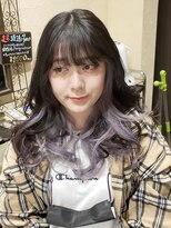 サムブリッジ(SOMEBRIDGE)&nbsp;★インナーカラー パープルシルバー★ロング★【SOMEBRIDGE】