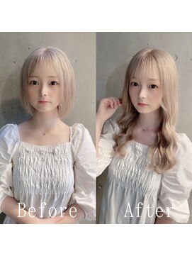 あるじゃんすー 横浜店 ホワイトアッシュカラー#こなれハイトーン#シールエクステ#横浜