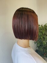 ヘアーリビングリコ 新潟笹口店(hair living Liko) mini bob×blood orange