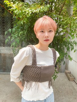 アンバー 池袋(amber) 切りっぱなしボブ/美髪/ピンクブラウン[池袋駅]