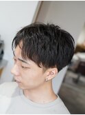 大人短髪 ニュアンス 緩め 無造作 大人男子 パーマ