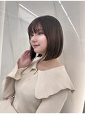 ボブ／ミニボブ/似合わせカット／ブラウン系カラー/千葉