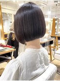 顎下ボブ×縮毛矯正【メルティカラー似合わせカット】