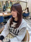 イメチェン外ハネボブ美髪ワイドバング顔周りレイヤーカット