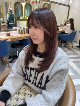 ロンドアベニール 北千住(Lond avenir) イメチェン外ハネボブ美髪ワイドバング顔周りレイヤーカット