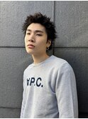スパイキーショート/シャドウパーマ/眉毛/メンズサロン/表参道