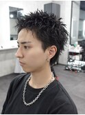 スパイキーショート/メンズカット/ブルーブラック/メンズ
