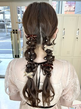 エクララ(eclala) ツイン編みおろし 結婚式 お呼ばれ 二次会