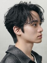 名古屋名駅ニュアンスパーマフェザーパーマメンズセンターパート
