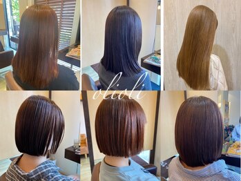 オリオリ(OliOli)の写真/従来の縮毛矯正とは違う！髪の負担を最小限に抑えた酸性ストレートをご提供◇自然な艶と質感が人気のヒミツ