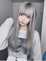 レア 新越谷(LEA) ナチュラルウェーブレイヤー × シルバーグレージュ