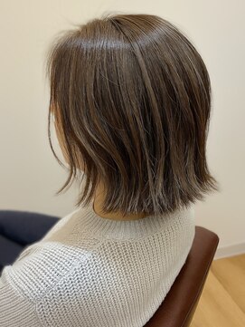 リッチ 横須賀中央店(Rich) 白髪ぼかしハイライトカラー 外ハネボブ 髪質改善 30代