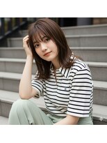 ユニット 蕨西口店(UNIT) ミディアム髪型20代30代40代丸顔面長レイヤー蕨