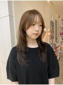 ふわっと柔らかいロングレイヤー/オリーブ