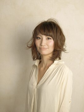 イデー ヘアサロン(idee Hair Salon) ミディアムボブに表面レイヤー