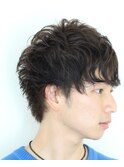 ソフト刈り上げのメンズスタイル サエキ