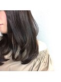 愛されモテセミロング 暗め大人カラー