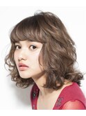 ミディアムウルフパーマ